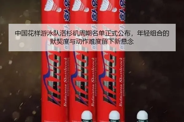 中国花样游泳队洛杉矶周期名单正式公布，年轻组合的默契度与动作难度留下新悬念